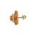 Gold plated orange stud earrings in sterling silver