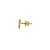 Gold plated blue stone stud earrings in sterling silver