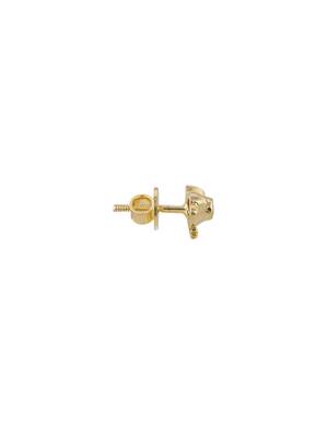 Gold plated pink stone stud earrings in sterling silver 3