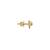 Gold plated pink stone stud earrings in sterling silver