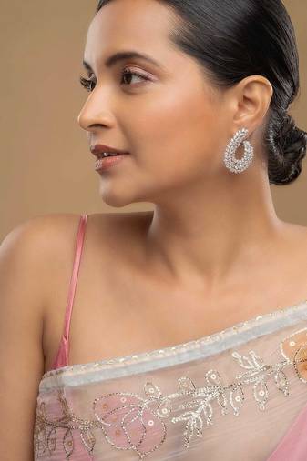 Gold plated earrings in sterling silver