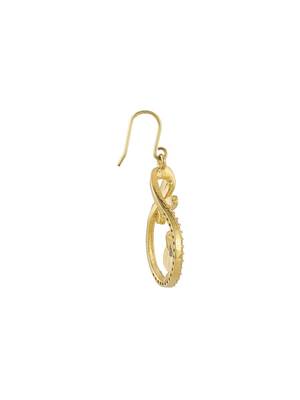 Gold plated blue stone earrings in sterling silver 3