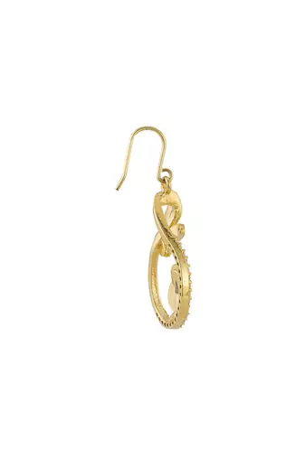 Gold plated blue stone earrings in sterling silver