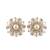 Gold plated stud earrings in sterling silver