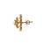 Gold plated stud earrings in sterling silver
