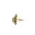 Gold plated green stone stud earrings in sterling silver