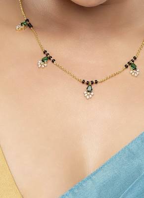 Gold plated mangalsutra in sterling silver 1
