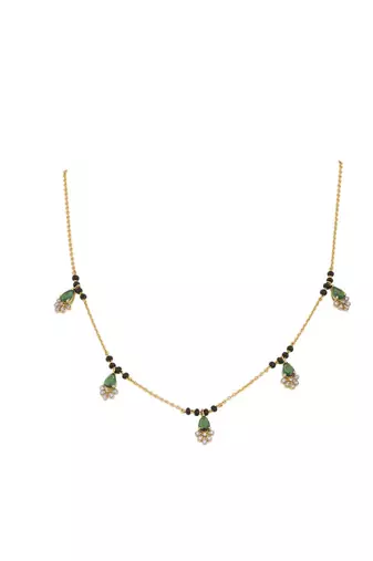 Gold plated mangalsutra in sterling silver