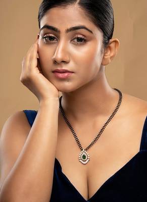 Gold plated mangalsutra in sterling silver 2