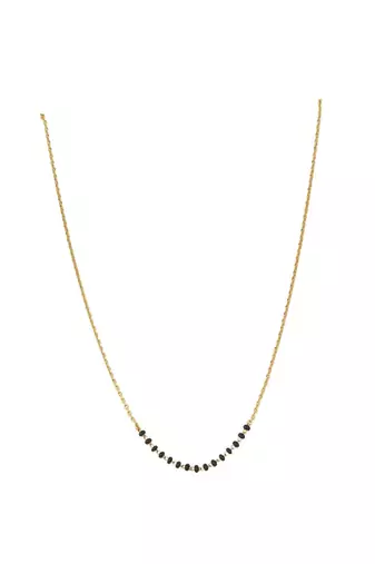 Gold plated mangalsutra in sterling silver