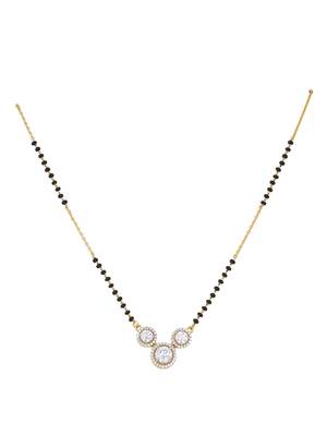 Gold plated mangalsutra in sterling silver 2