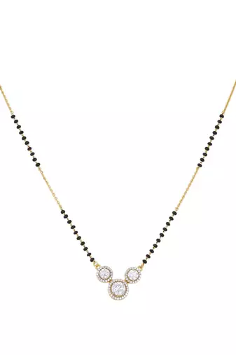 Gold plated mangalsutra in sterling silver