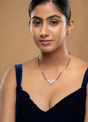 Gold plated mangalsutra in sterling silver 1