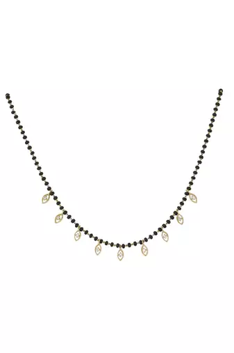 Gold plated mangalsutra in sterling silver