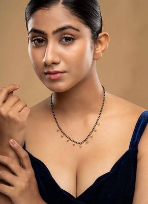 Gold plated mangalsutra in sterling silver 2