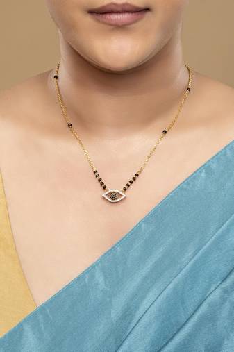 Gold plated mangalsutra in sterling silver