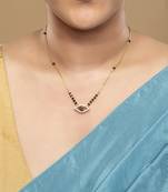 Gold plated mangalsutra in sterling silver