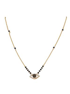 Gold plated mangalsutra in sterling silver 2