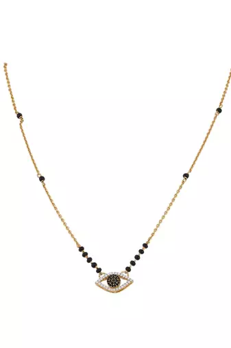Gold plated mangalsutra in sterling silver