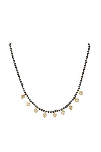 Gold plated mangalsutra in sterling silver