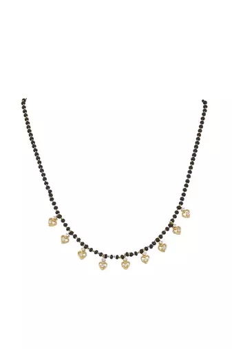 Gold plated mangalsutra in sterling silver