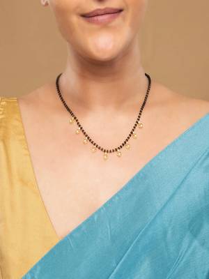 Gold plated mangalsutra in sterling silver 1