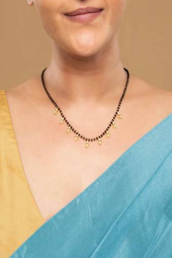 Gold plated mangalsutra in sterling silver