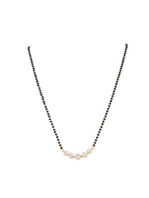Gold plated mangalsutra in sterling silver 2