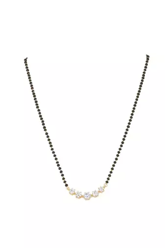 Gold plated mangalsutra in sterling silver