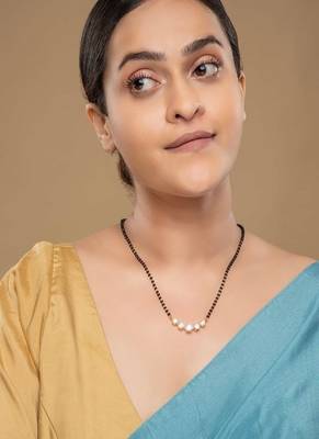 Gold plated mangalsutra in sterling silver 1
