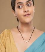 Gold plated mangalsutra in sterling silver