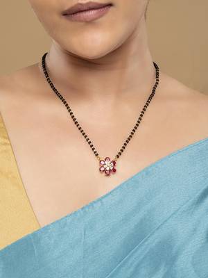 Gold plated mangalsutra in sterling silver 1