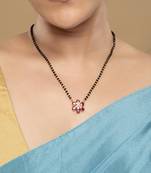 Gold plated mangalsutra in sterling silver