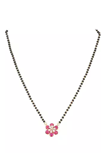 Gold plated mangalsutra in sterling silver