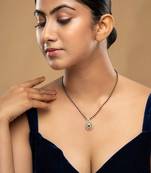 Gold plated mangalsutra in sterling silver