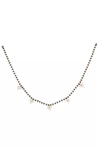 Gold plated mangalsutra in sterling silver