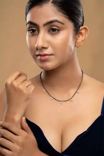 Gold plated mangalsutra in sterling silver