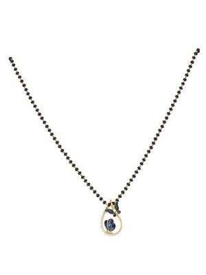 Gold plated mangalsutra in sterling silver 2