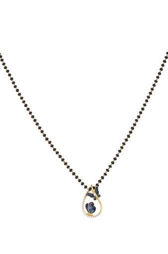 Gold plated mangalsutra in sterling silver