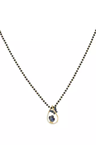 Gold plated mangalsutra in sterling silver
