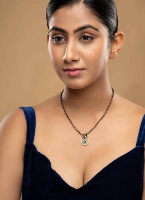Gold plated mangalsutra in sterling silver 1