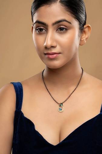 Gold plated mangalsutra in sterling silver