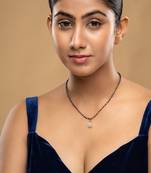 Gold plated mangalsutra in sterling silver