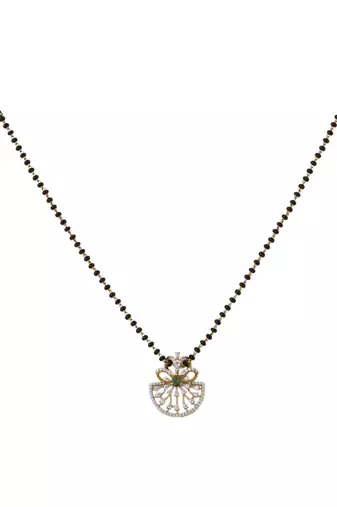 Gold plated mangalsutra in sterling silver