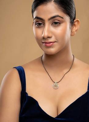 Gold plated mangalsutra in sterling silver 1