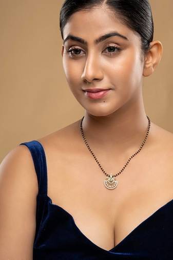 Gold plated mangalsutra in sterling silver