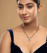 Gold plated mangalsutra in sterling silver