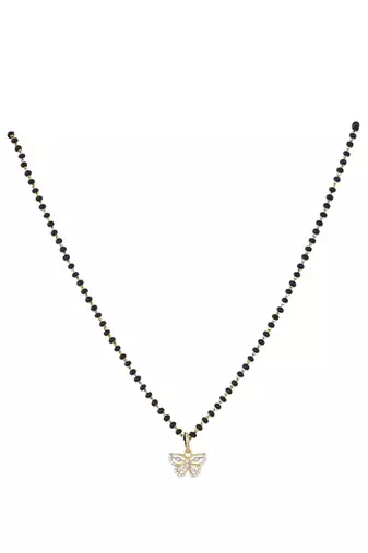 Gold plated mangalsutra in sterling silver