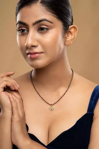 Gold plated mangalsutra in sterling silver