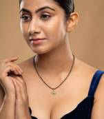 Gold plated mangalsutra in sterling silver